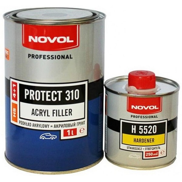 Грунт Novol 2-K HS 4+1 PROTECT 310 + отвердитель белый 1 л.